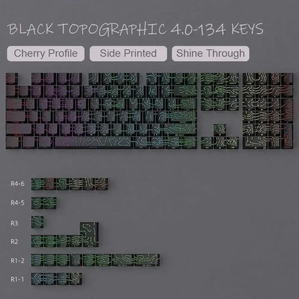 Contour 4.0 Side Engraved Keycap PBT Translucent 97 Key Gaming Mechanical Keyboa